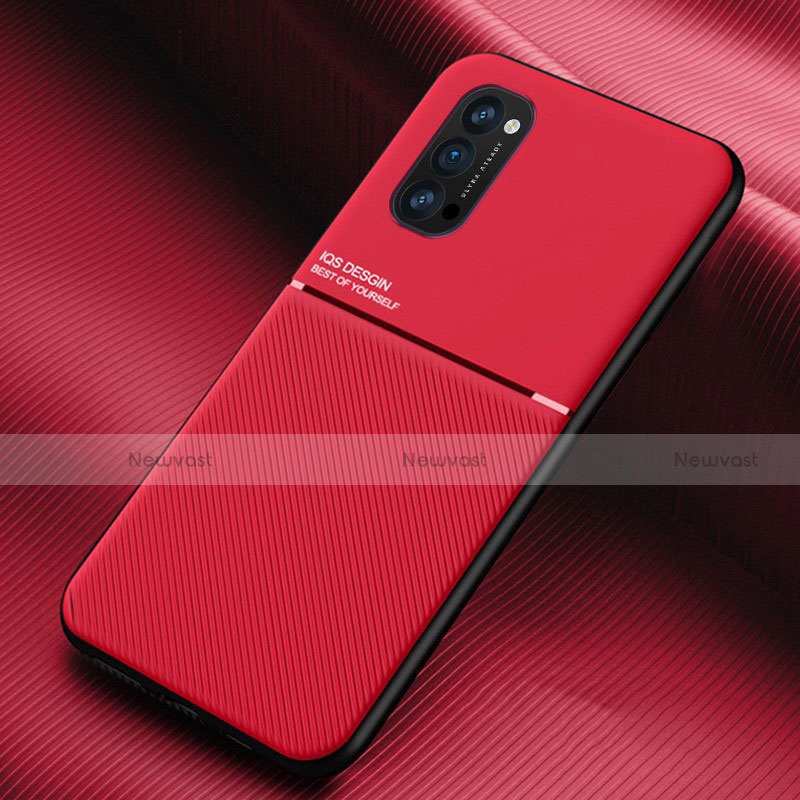 Ultra-thin Silicone Gel Soft Case 360 Degrees Cover C05 for Oppo Reno4 5G Red