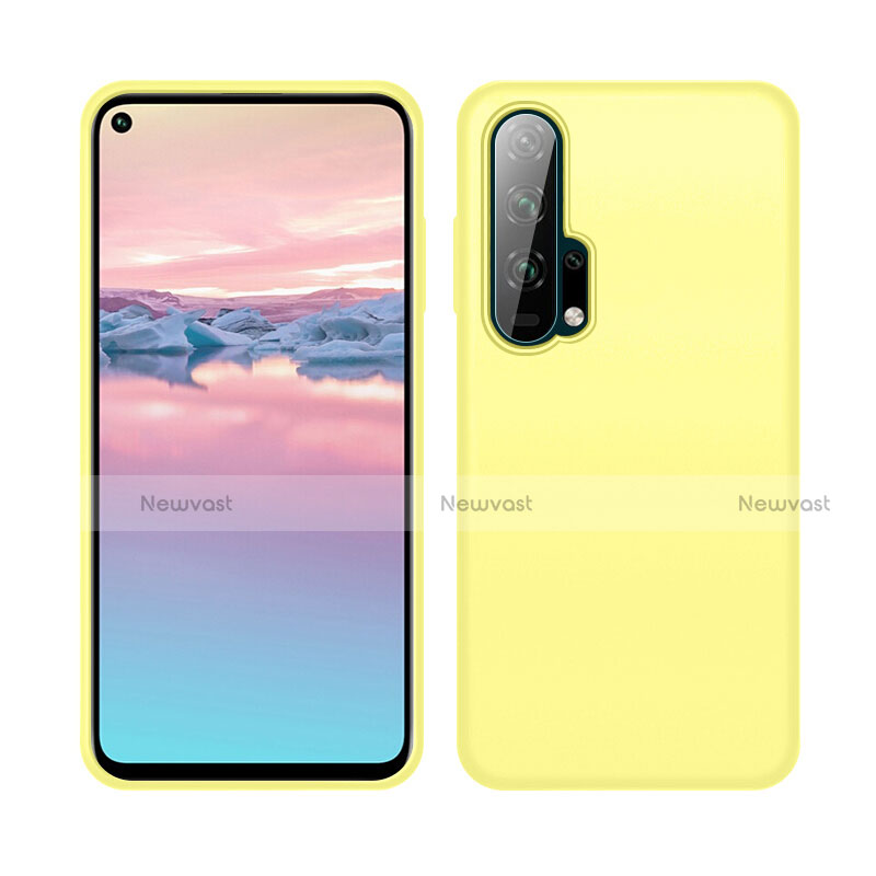 Ultra-thin Silicone Gel Soft Case 360 Degrees Cover C06 for Huawei Honor 20 Pro Yellow