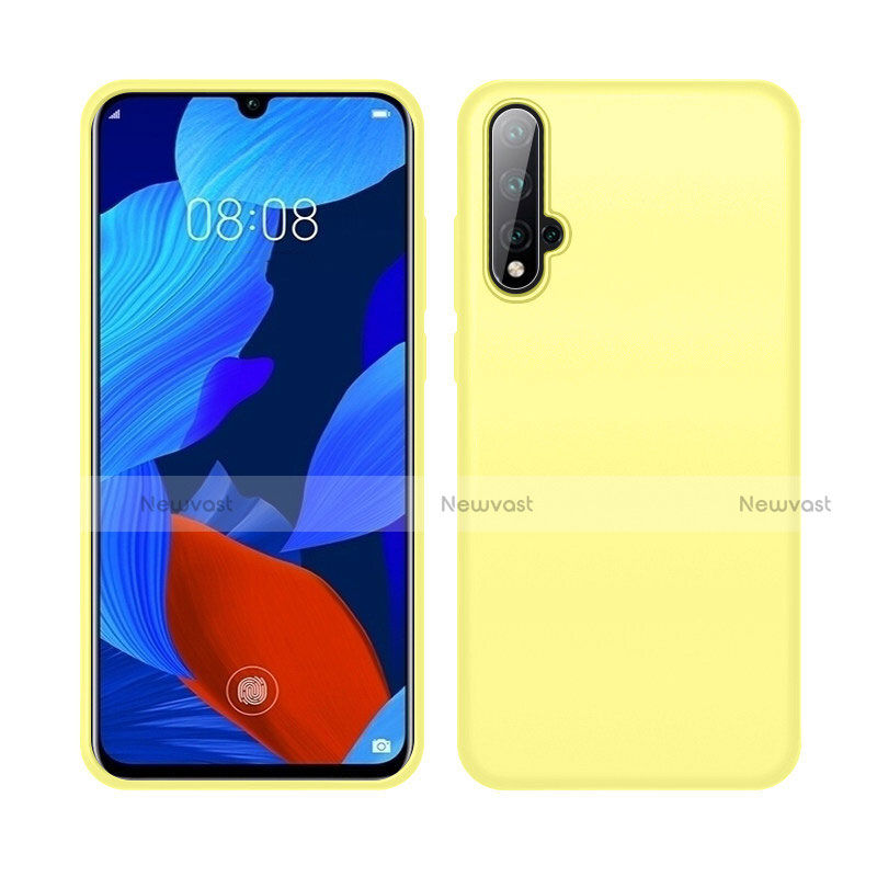 Ultra-thin Silicone Gel Soft Case 360 Degrees Cover C06 for Huawei Nova 5 Pro Yellow