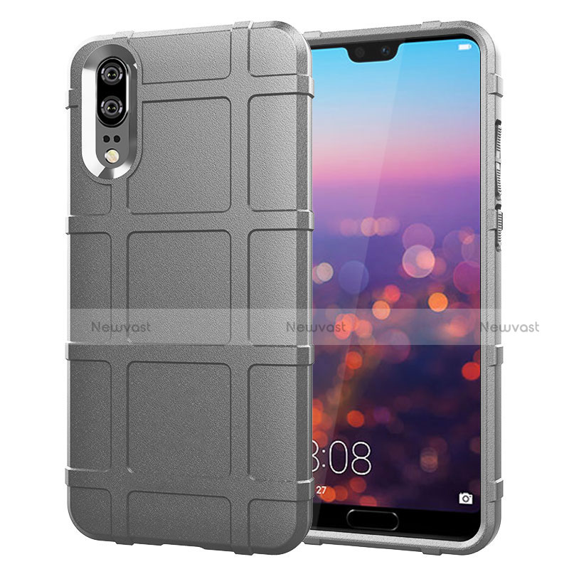 Ultra-thin Silicone Gel Soft Case 360 Degrees Cover C06 for Huawei P20 Silver