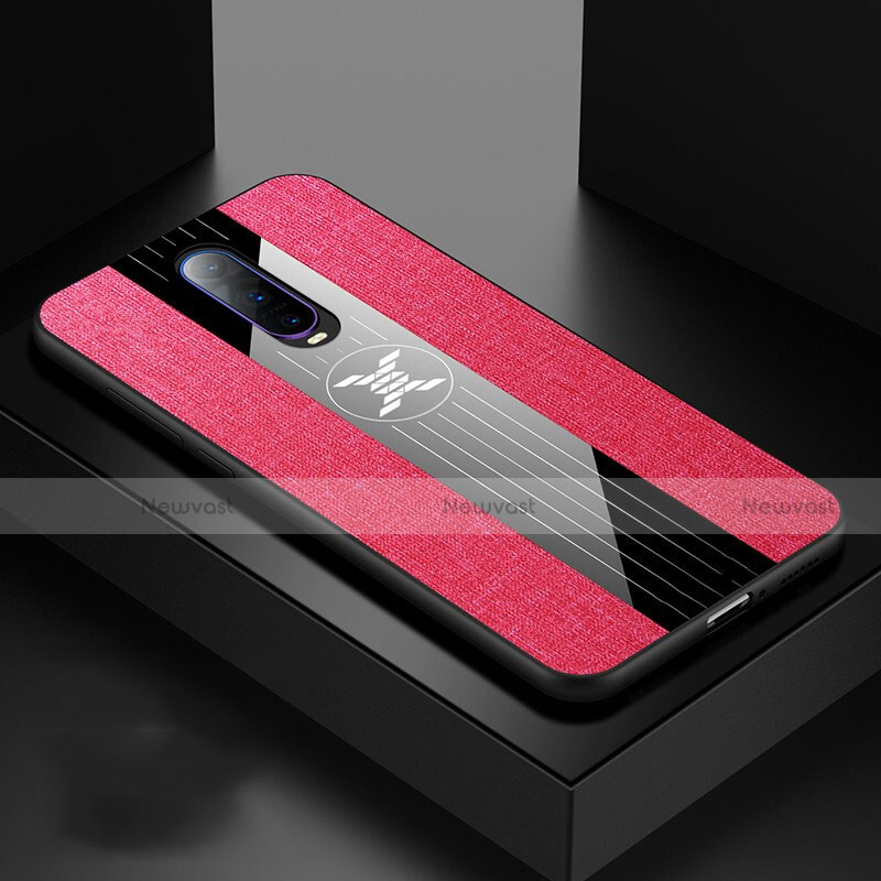 Ultra-thin Silicone Gel Soft Case 360 Degrees Cover C06 for Oppo R17 Pro Hot Pink
