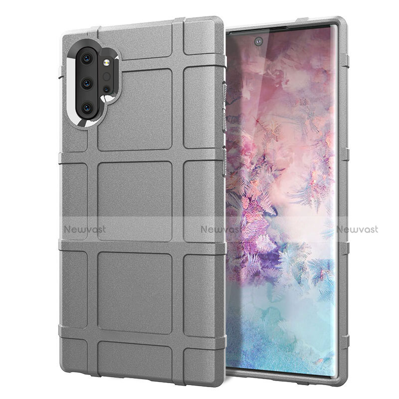 Ultra-thin Silicone Gel Soft Case 360 Degrees Cover C06 for Samsung Galaxy Note 10 Plus 5G Silver