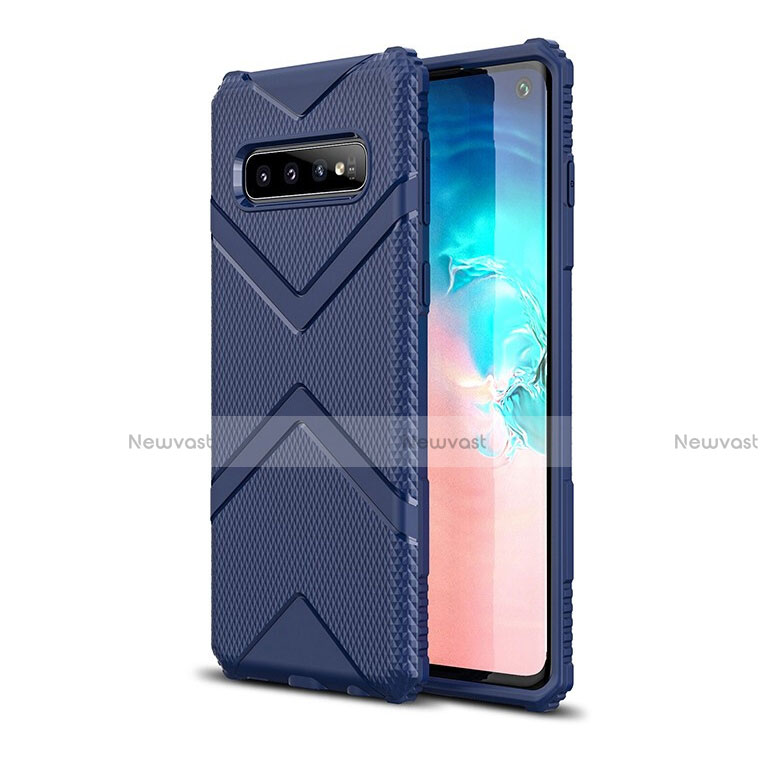 Ultra-thin Silicone Gel Soft Case 360 Degrees Cover C06 for Samsung Galaxy S10 5G Blue