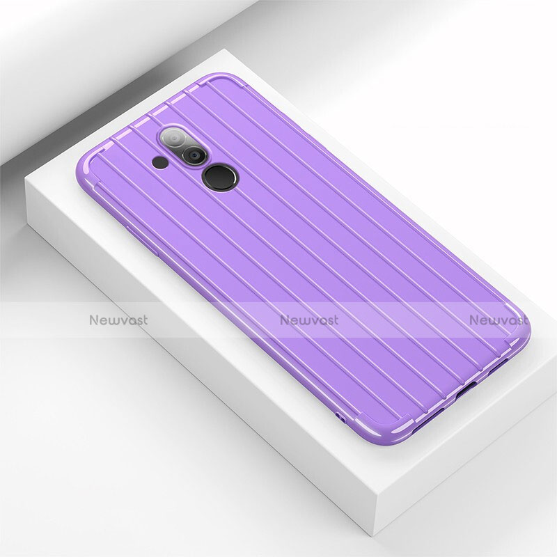 Ultra-thin Silicone Gel Soft Case 360 Degrees Cover C07 for Huawei Mate 20 Lite Purple