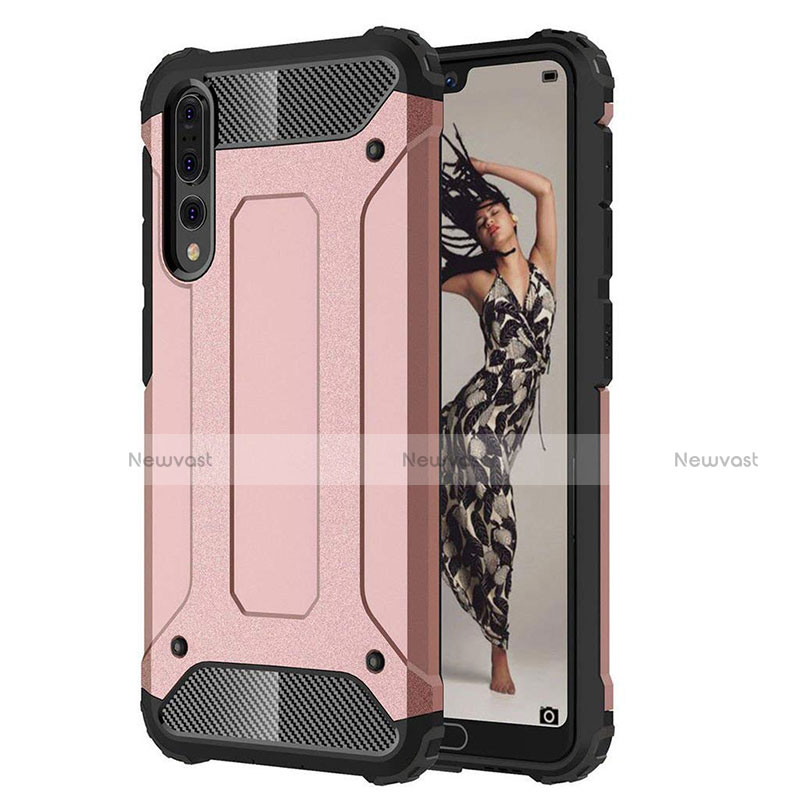 Ultra-thin Silicone Gel Soft Case 360 Degrees Cover C07 for Huawei P20 Pro Rose Gold