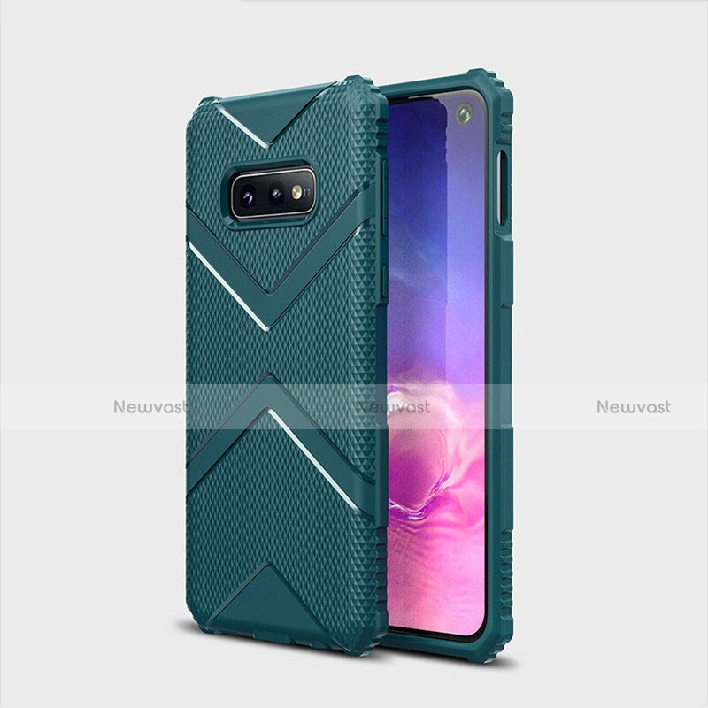 Ultra-thin Silicone Gel Soft Case 360 Degrees Cover C07 for Samsung Galaxy S10e Green