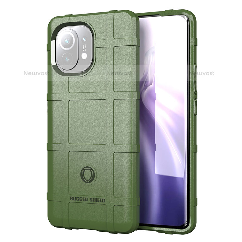 Ultra-thin Silicone Gel Soft Case 360 Degrees Cover C07 for Xiaomi Mi 11 Lite 4G Green