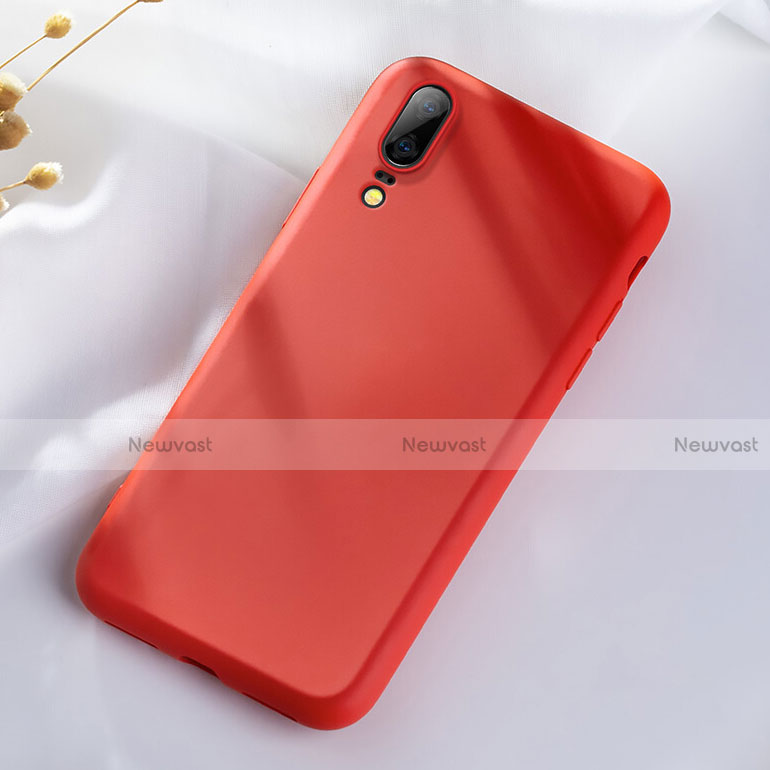 Ultra-thin Silicone Gel Soft Case 360 Degrees Cover C08 for Huawei P20 Red