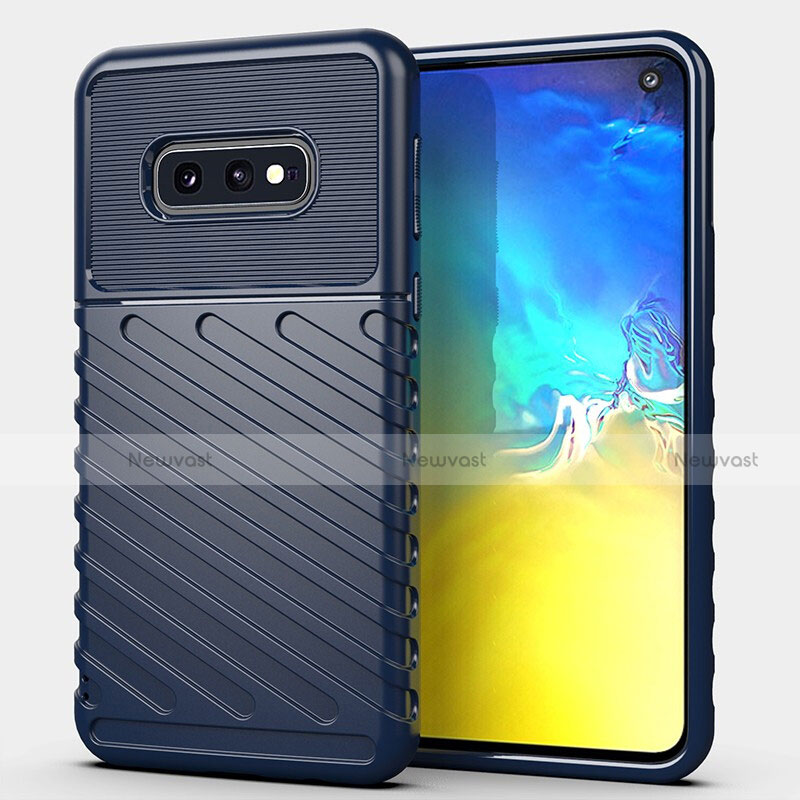 Ultra-thin Silicone Gel Soft Case 360 Degrees Cover C08 for Samsung Galaxy S10e Blue