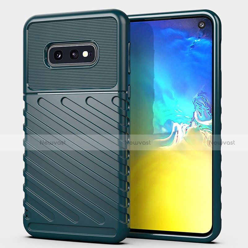 Ultra-thin Silicone Gel Soft Case 360 Degrees Cover C08 for Samsung Galaxy S10e Green