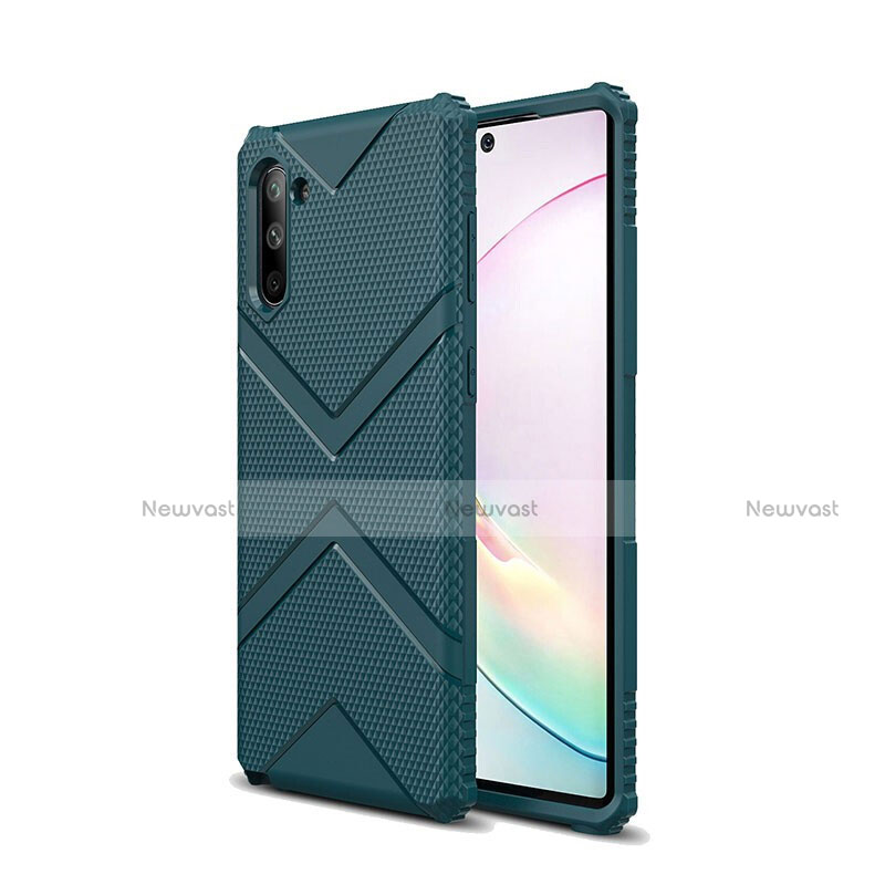 Ultra-thin Silicone Gel Soft Case 360 Degrees Cover C09 for Samsung Galaxy Note 10 Green