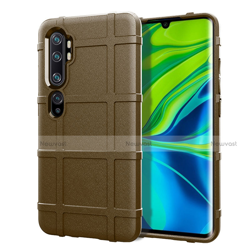 Ultra-thin Silicone Gel Soft Case 360 Degrees Cover D01 for Xiaomi Mi Note 10 Brown