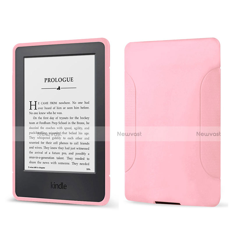 Ultra-thin Silicone Gel Soft Case 360 Degrees Cover for Amazon Kindle 6 inch Pink