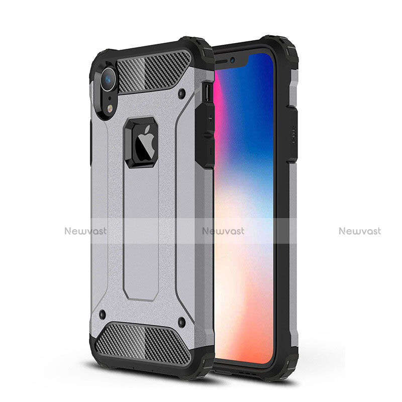 Ultra-thin Silicone Gel Soft Case 360 Degrees Cover for Apple iPhone XR Silver