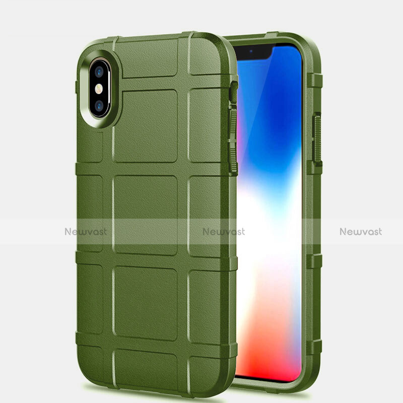 Ultra-thin Silicone Gel Soft Case 360 Degrees Cover for Apple iPhone Xs Max Green