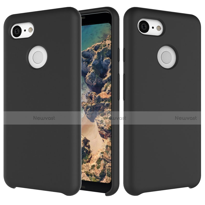 Ultra-thin Silicone Gel Soft Case 360 Degrees Cover for Google Pixel 3 Black