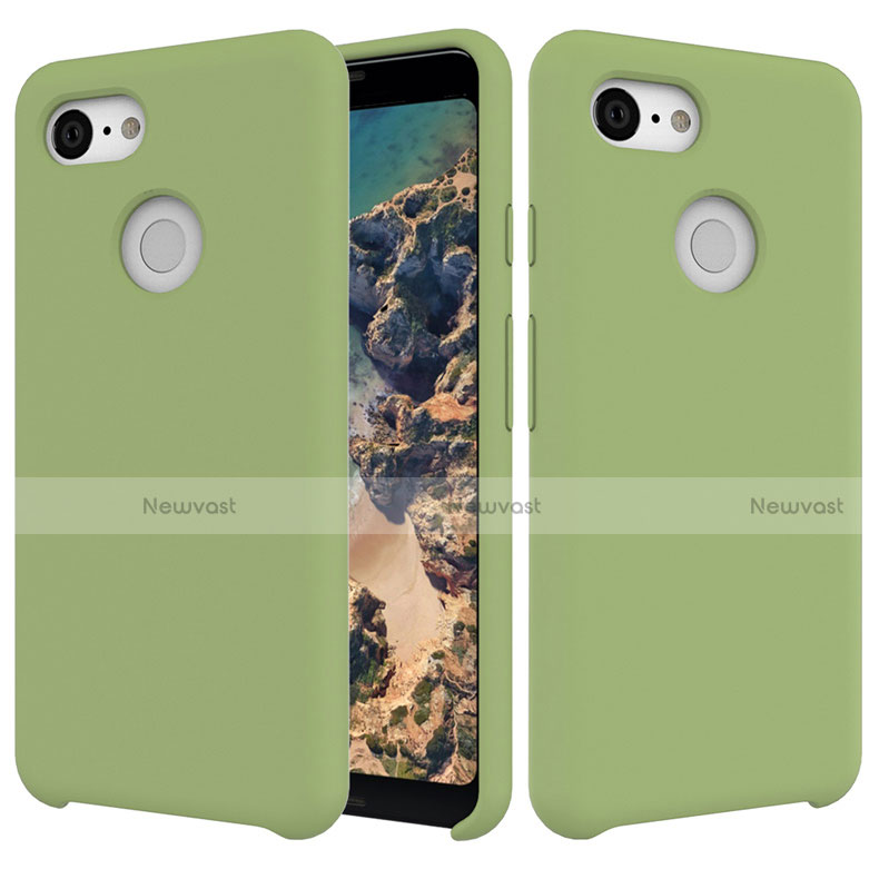 Ultra-thin Silicone Gel Soft Case 360 Degrees Cover for Google Pixel 3 Green