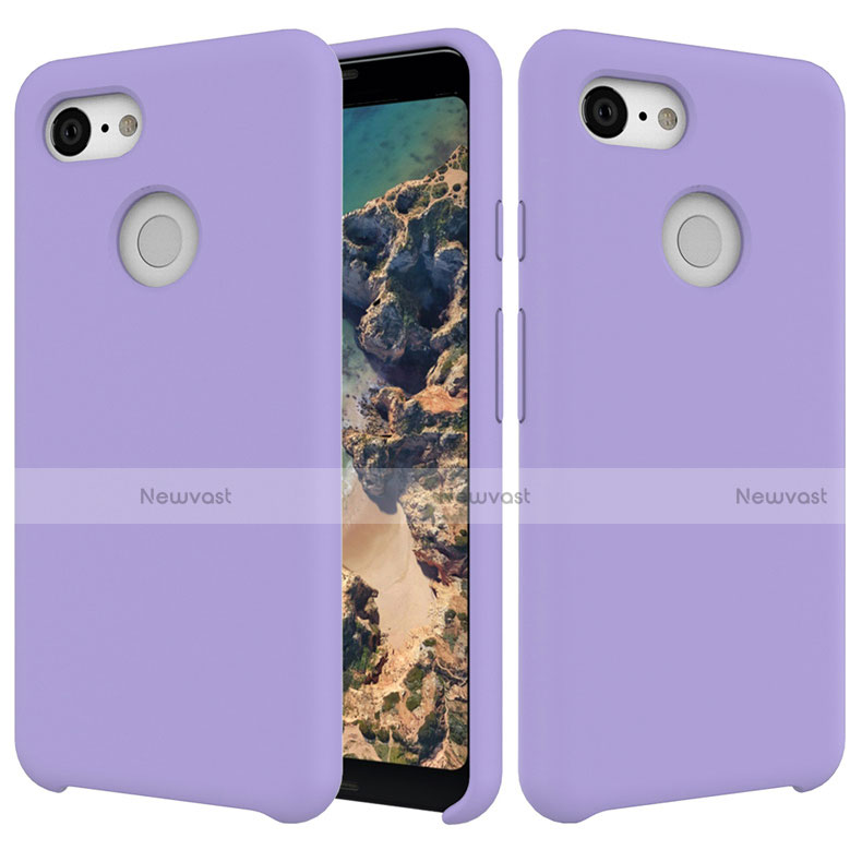 Ultra-thin Silicone Gel Soft Case 360 Degrees Cover for Google Pixel 3 Purple