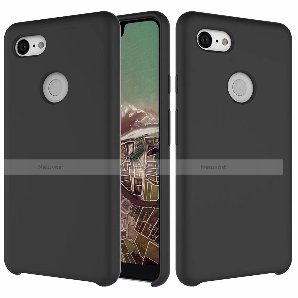 Ultra-thin Silicone Gel Soft Case 360 Degrees Cover for Google Pixel 3 XL Black