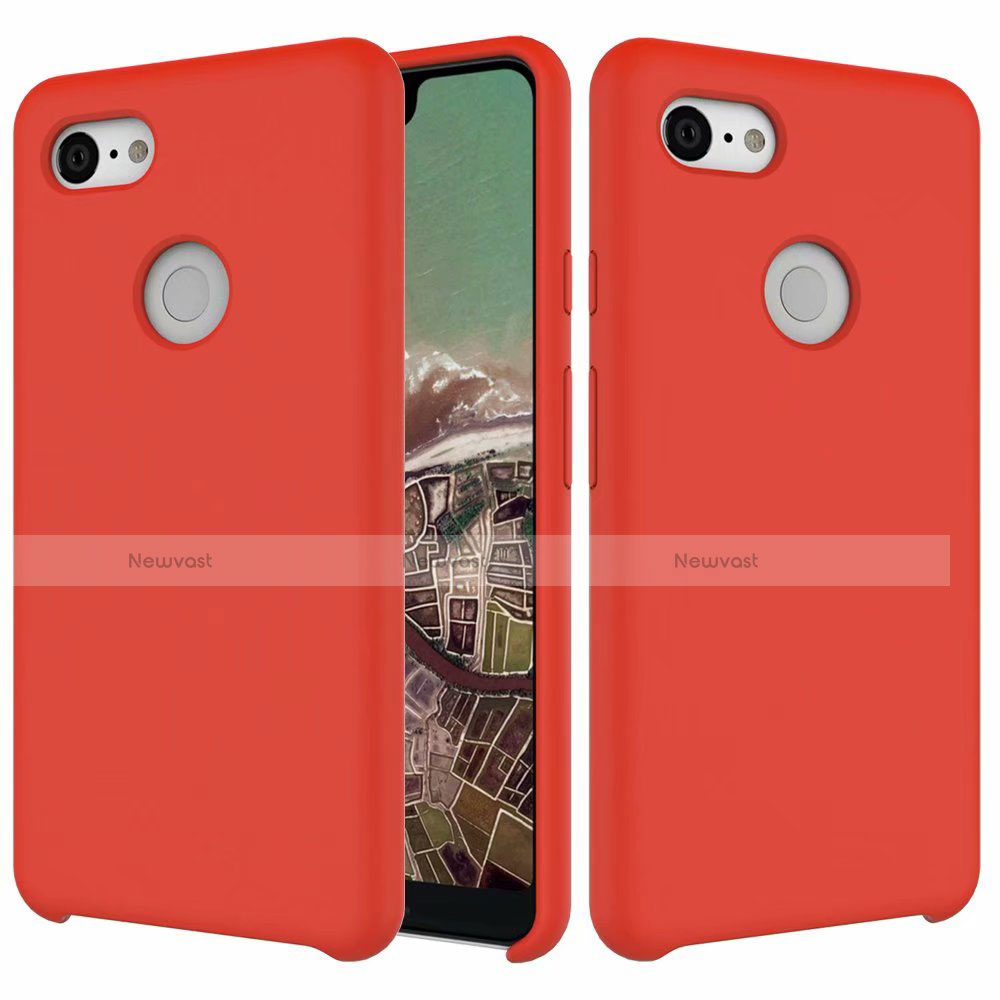 Ultra-thin Silicone Gel Soft Case 360 Degrees Cover for Google Pixel 3 XL Red