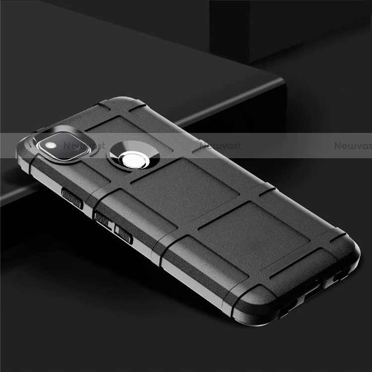 Ultra-thin Silicone Gel Soft Case 360 Degrees Cover for Google Pixel 4a Black