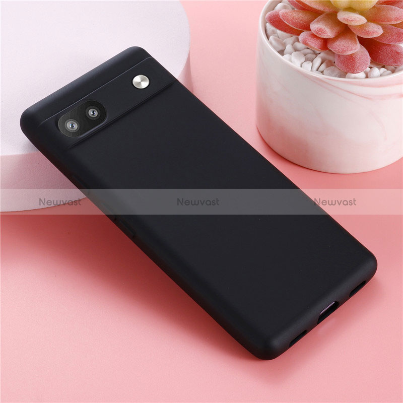 Ultra-thin Silicone Gel Soft Case 360 Degrees Cover for Google Pixel 6a 5G Black