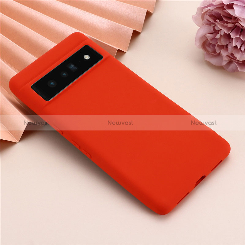 Ultra-thin Silicone Gel Soft Case 360 Degrees Cover for Google Pixel 7 5G Red