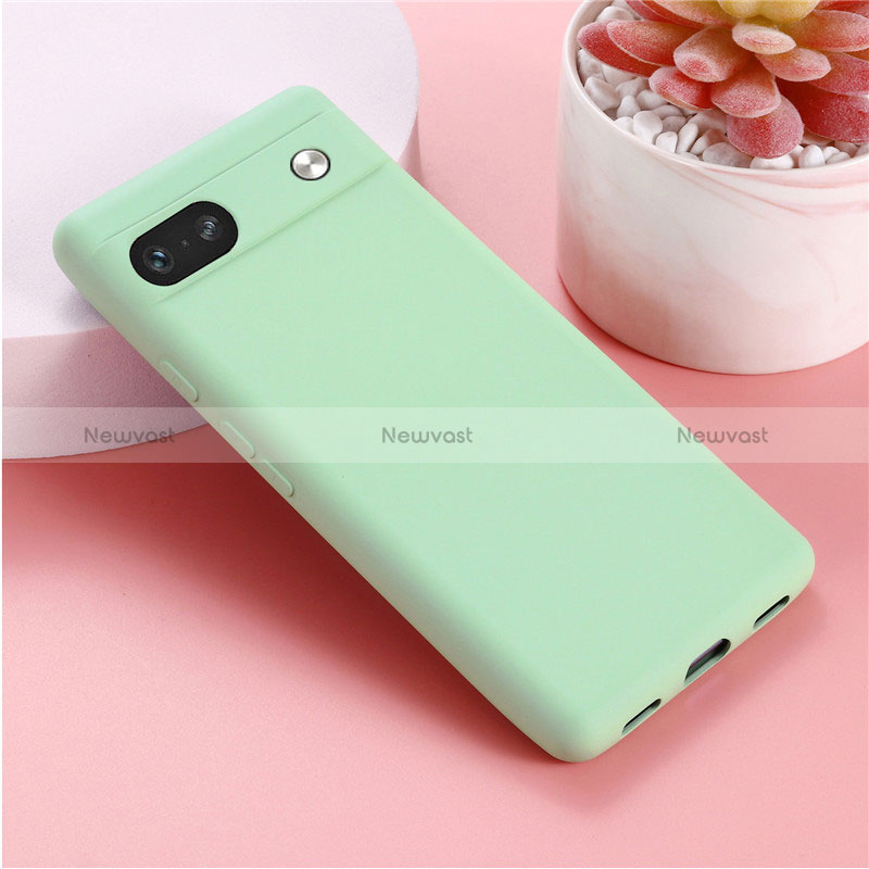 Ultra-thin Silicone Gel Soft Case 360 Degrees Cover for Google Pixel 7a 5G Green