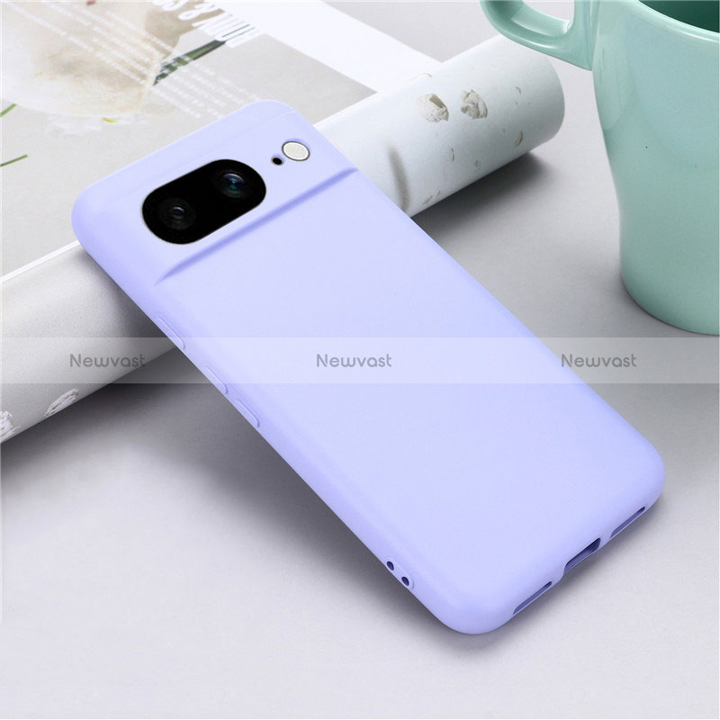 Ultra-thin Silicone Gel Soft Case 360 Degrees Cover for Google Pixel 8 5G Clove Purple