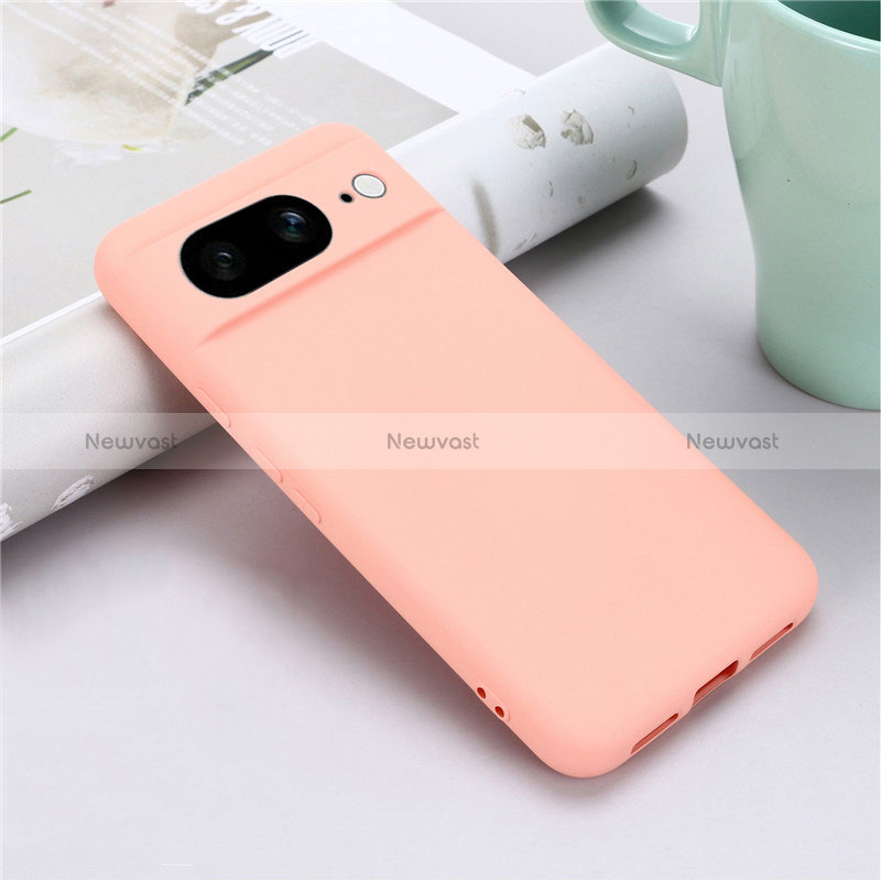 Ultra-thin Silicone Gel Soft Case 360 Degrees Cover for Google Pixel 8 5G Pink