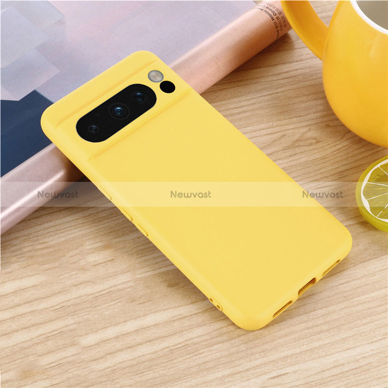 Ultra-thin Silicone Gel Soft Case 360 Degrees Cover for Google Pixel 8 Pro 5G Yellow