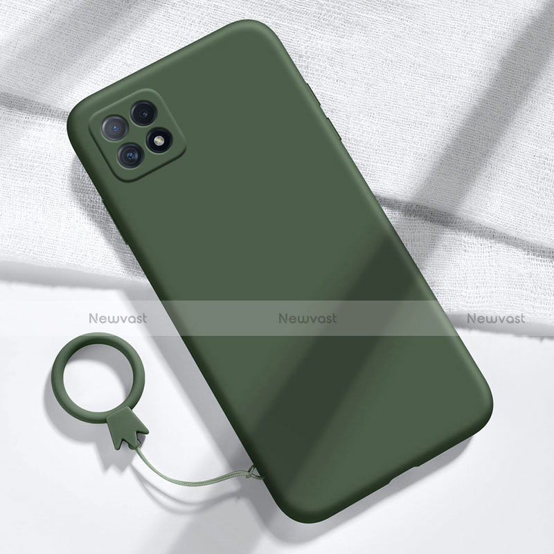 Ultra-thin Silicone Gel Soft Case 360 Degrees Cover for Huawei Enjoy 20 5G Midnight Green