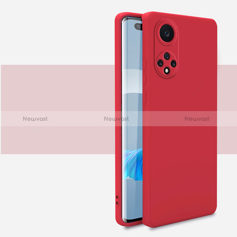 Ultra-thin Silicone Gel Soft Case 360 Degrees Cover for Huawei Honor 50 Pro 5G Red