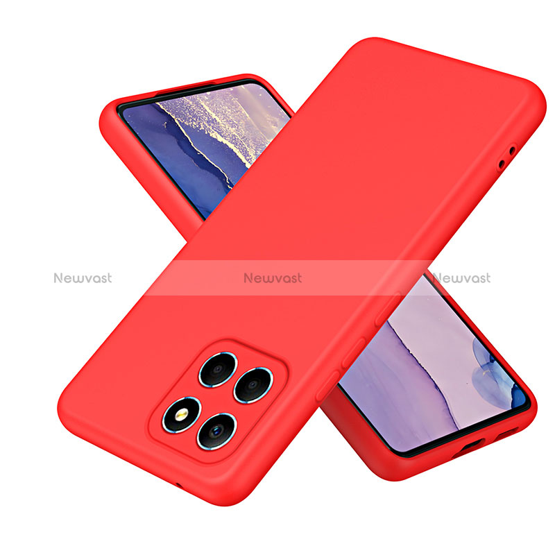 Ultra-thin Silicone Gel Soft Case 360 Degrees Cover for Huawei Honor 70 Lite 5G Red