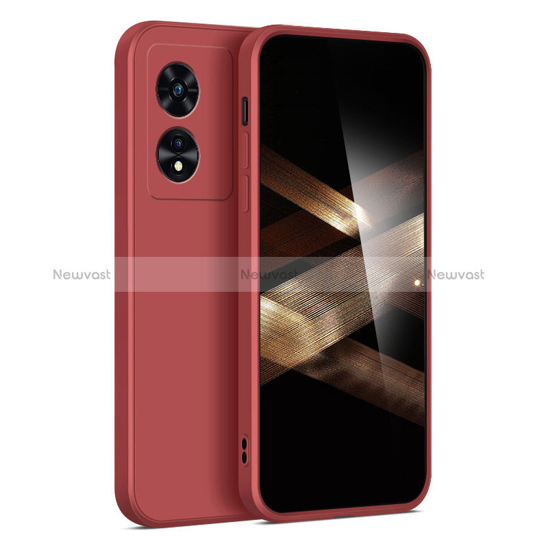 Ultra-thin Silicone Gel Soft Case 360 Degrees Cover for Huawei Honor X5 Plus Red