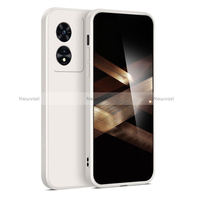 Ultra-thin Silicone Gel Soft Case 360 Degrees Cover for Huawei Honor X5 Plus White