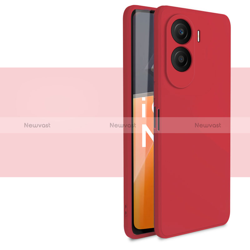 Ultra-thin Silicone Gel Soft Case 360 Degrees Cover for Huawei Honor X50i 5G Red