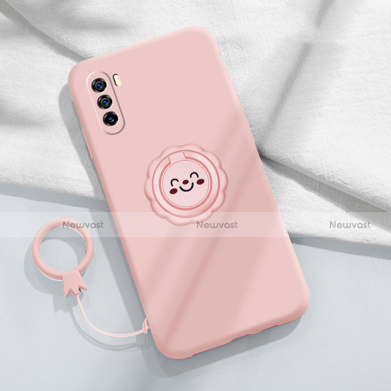 Ultra-thin Silicone Gel Soft Case 360 Degrees Cover for Huawei Mate 40 Lite 5G Pink