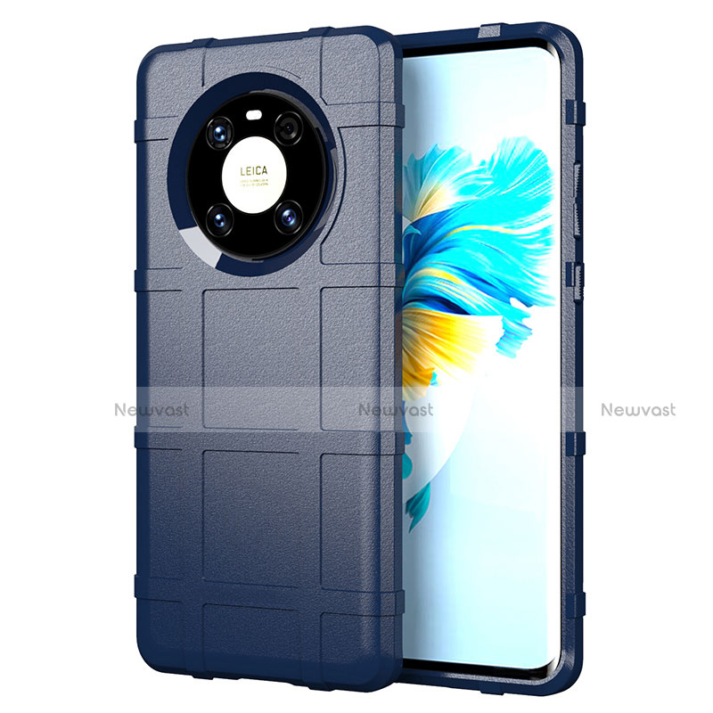 Ultra-thin Silicone Gel Soft Case 360 Degrees Cover for Huawei Mate 40E 5G Blue