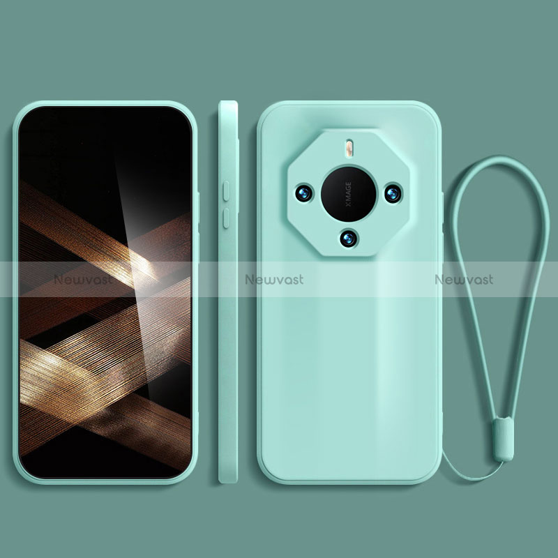 Ultra-thin Silicone Gel Soft Case 360 Degrees Cover for Huawei Mate 60 RS Ultimate Cyan