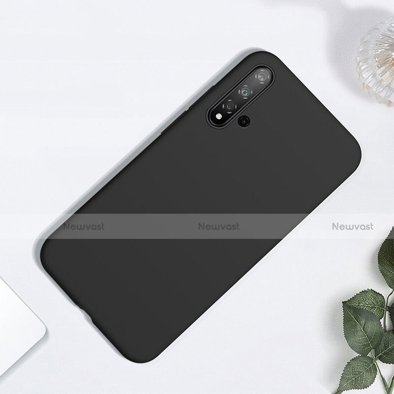 Ultra-thin Silicone Gel Soft Case 360 Degrees Cover for Huawei Nova 5 Black