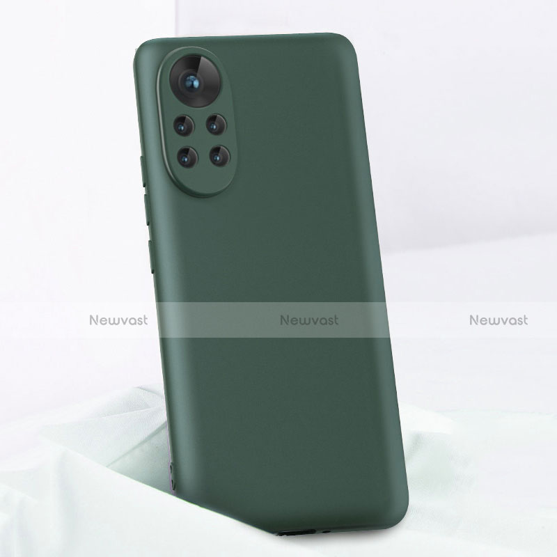 Ultra-thin Silicone Gel Soft Case 360 Degrees Cover for Huawei Nova 8 5G Midnight Green