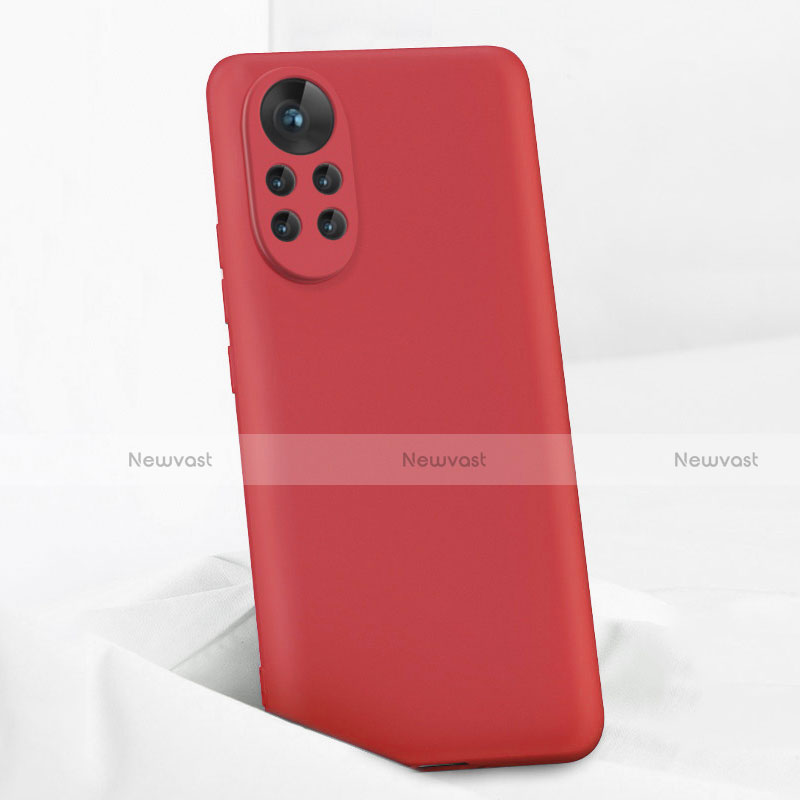 Ultra-thin Silicone Gel Soft Case 360 Degrees Cover for Huawei Nova 8 5G Red