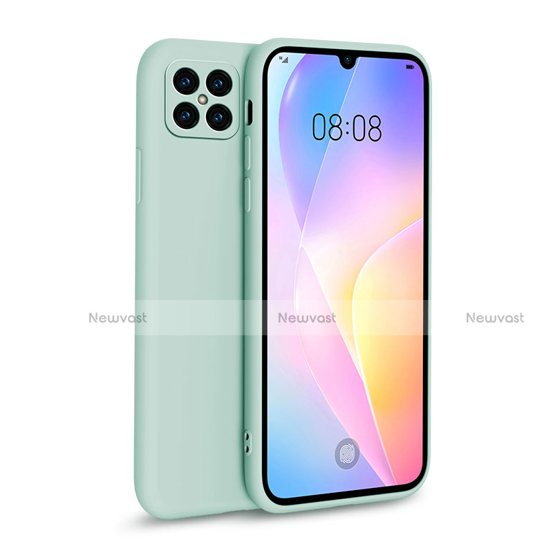 Ultra-thin Silicone Gel Soft Case 360 Degrees Cover for Huawei Nova 8 SE 5G Cyan