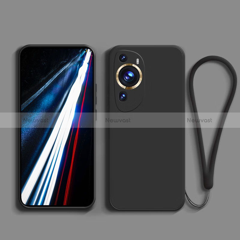 Ultra-thin Silicone Gel Soft Case 360 Degrees Cover for Huawei P60 Art Black