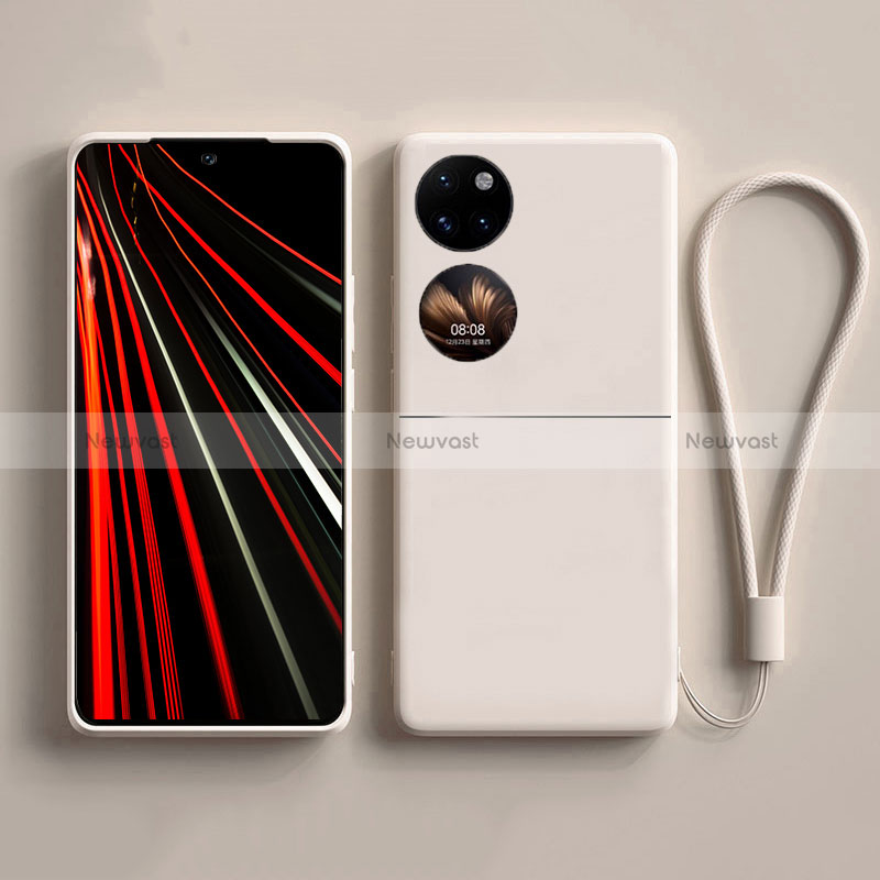 Ultra-thin Silicone Gel Soft Case 360 Degrees Cover for Huawei Pocket S White