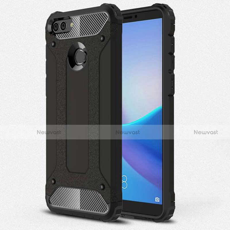 Ultra-thin Silicone Gel Soft Case 360 Degrees Cover for Huawei Y9 (2018) Black