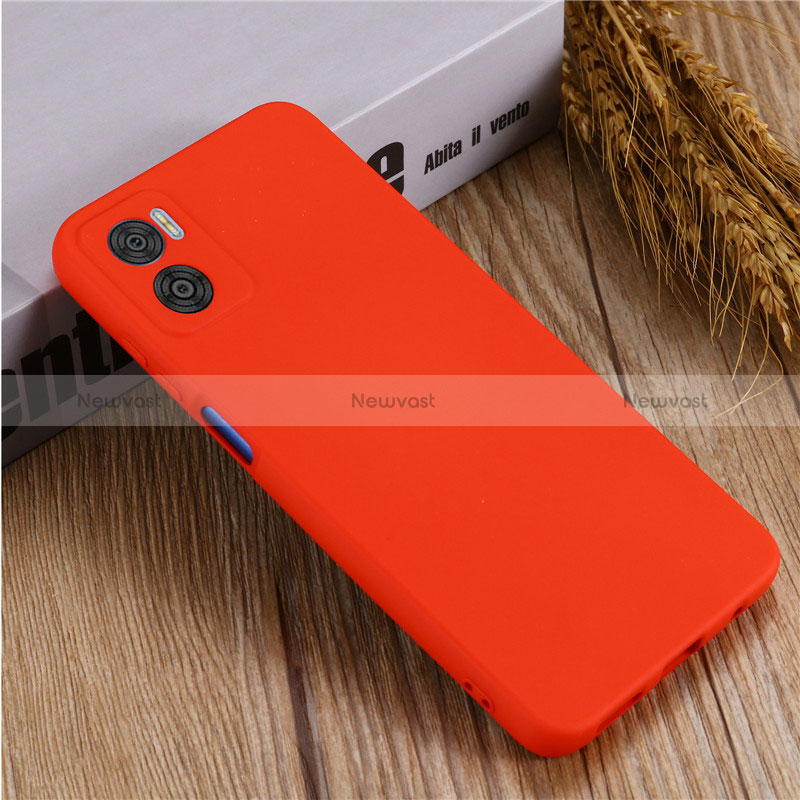 Ultra-thin Silicone Gel Soft Case 360 Degrees Cover for Motorola Moto E22 Red