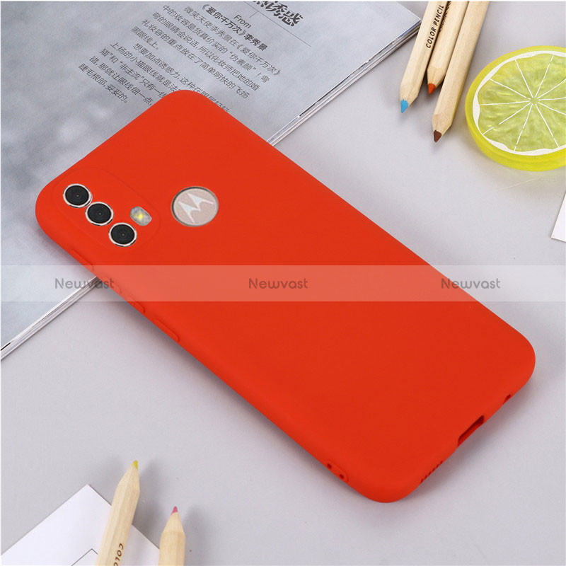 Ultra-thin Silicone Gel Soft Case 360 Degrees Cover for Motorola Moto E40 Red