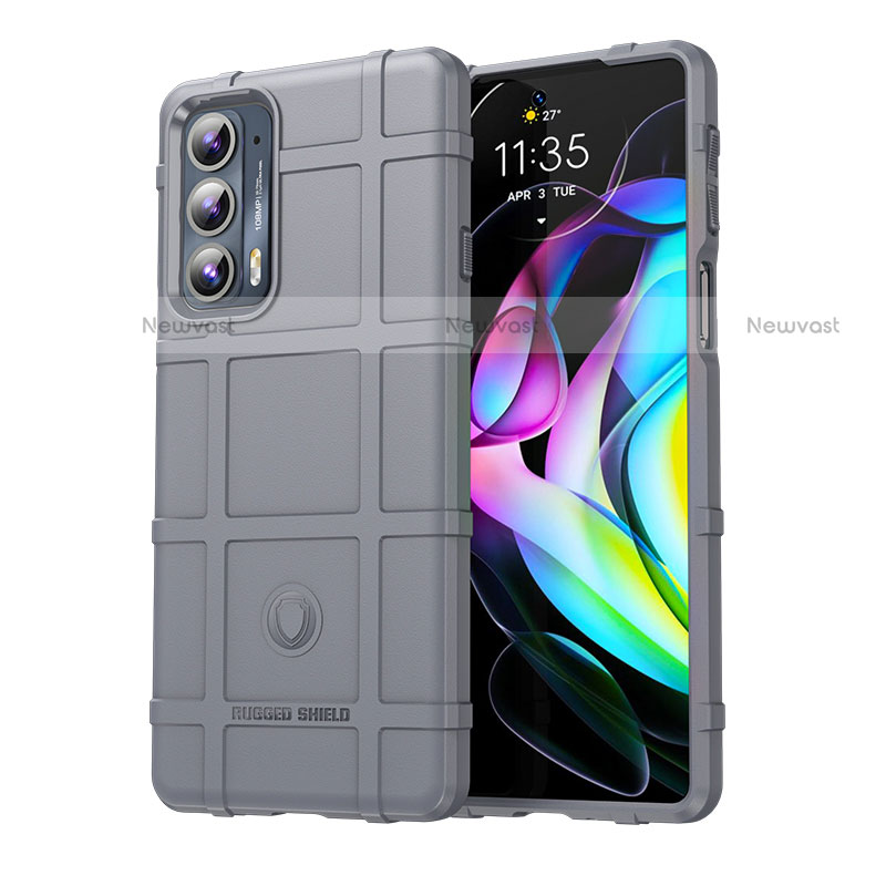 Ultra-thin Silicone Gel Soft Case 360 Degrees Cover for Motorola Moto Edge 20 5G Gray